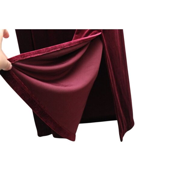 Y2K Velvet Maxi Skirt Size 24 26 Witchy Whimsigoth Fairy Grunge Romantic Stretch - Picture 4 of 10